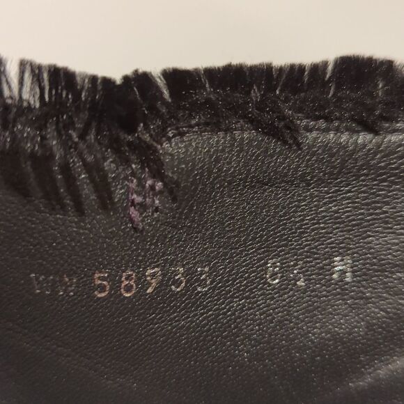 Stuart Weitzman On The Fringe Black Ankle Boots Block Heel Booties Size 8.5 - Picture 6 of 11